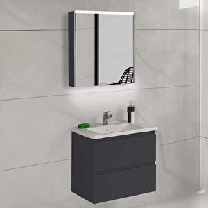 Badella Maya Banyo Dolap Takımı Maya 5565 V32 65cm Antrasit
