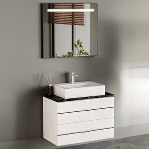 Badella Bathline Banyo Dolap Takımı Bathline 5585 V32 85cm Beyaz