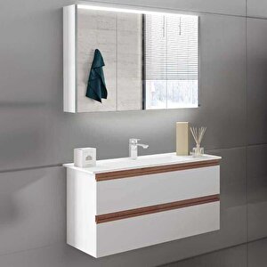 Badella Woodline Banyo Dolap Takımı Woodline 55100 V31 100cm Beyaz