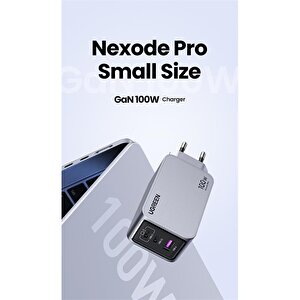 Ugreen Nexode Pro 100w Gan Hizli Şarj Ci̇hazi Type-c Qc Pd 2xusb-c, 1xusb-a Uzay Gri̇si̇ 25874