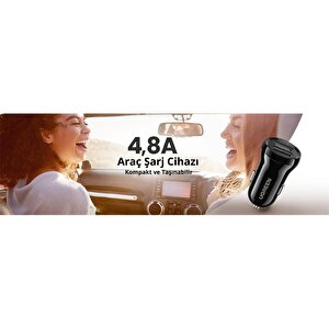 Ugreen 24w Araç Çakmaklik Şarj Ci̇hazi 2xusb-a Si̇yah 50875