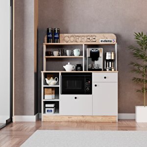 Barista Kahve Köşesi Çok Amaçlı Dolap Atlantik Çam