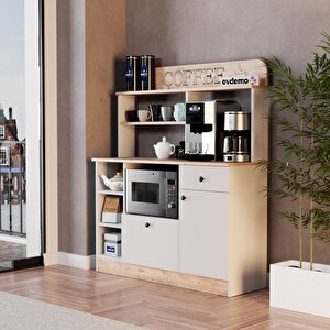 Barista Kahve Köşesi Çok Amaçlı Dolap Atlantik Çam