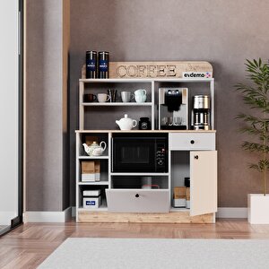 Barista Kahve Köşesi Çok Amaçlı Dolap Atlantik Çam