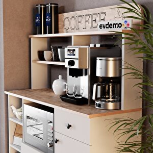 Barista Kahve Köşesi Çok Amaçlı Dolap Atlantik Çam