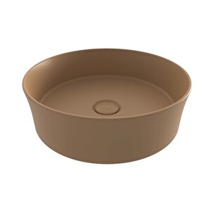 Sottile Slim Line Tezgah Üstü Lavabo 38 Cm Yuvarlak Mat Kaşmir 1478-011-0125