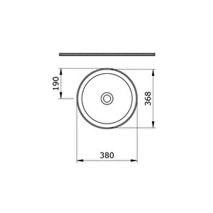 Sottile Slim Line Tezgah Üstü Lavabo 38 Cm Yuvarlak Mat Kaşmir 1478-011-0125