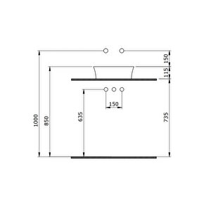 Sottile Slim Line Tezgah Üstü Lavabo 38 Cm Yuvarlak Mat Kaşmir 1478-011-0125