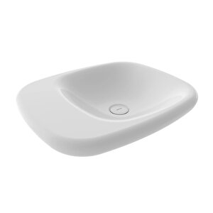 Fenice Çanak Lavabo 54 Cm- Batarya Deliksiz Parlak Beyaz