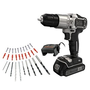 Black&decker 18v Darbeli Vidalama Elektrikli Matkap - Bdchd18sc1k-qw - Tek Akülü