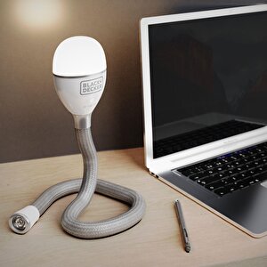 Black+decker Bdcfsl01 Black + Decker Snake Light 2 Ayar Kademeli Esnek Ve Şarj Edilebilir Lamba, Yılan Işık