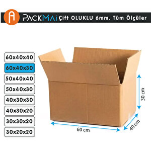 60x40x30cm 10adet 1.kalite 6mm Kalın Boş Karton Koli (ev Taşıma-çeyiz-depolama-nakliye)
