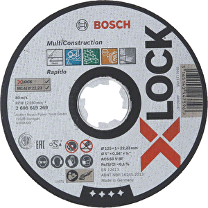- X-lock - 125*1,0 Mm Çoklu Malzemelerde Kullanım İçin Düz Kesme Diski (taş)