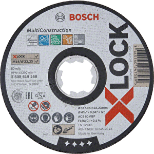 - X-lock - 115*1,0 Mm Çoklu Malzemelerde Kullanım İçin Düz Kesme Diski (taş)