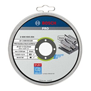 Sdinox Rapido Kesme Diski 115 X 1 X 22,23 Mm 10'lu Paket