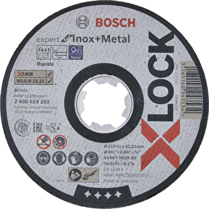 - X-lock - 115*1,0 Mm Expert Serisi Düz Inox (paslanmaz Çelik) Kesme Diski (taş) - Rapido