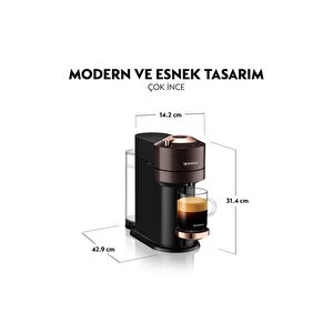 Nespresso A4kgdv1 Vertuo Next Premium Kahverengi Kahve Makinesi Ve Süt Köpürtücü Aksesuar