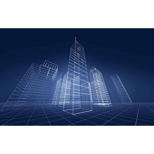 Soyut Bina Projesi Gayrimenkul Emlak Ve Gayrimenkul Duvar Kağıdı Baskı - Dkm333023