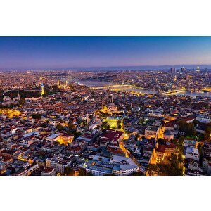 İstanbul Eminönü Kuş Bakışı Manzaralı Duvar Kağıdı - Dkm826086