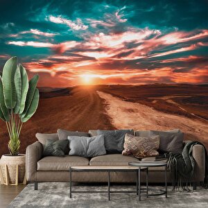 Günbatımı Manzaralı Duvar Kağıdı Baskı - Dkm222112 275x315 cm