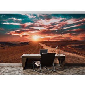 Günbatımı Manzaralı Duvar Kağıdı Baskı - Dkm222112