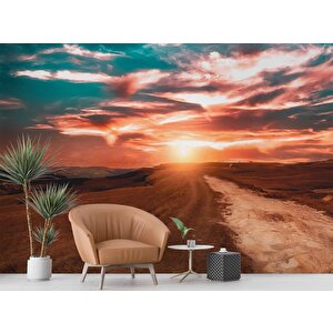 Günbatımı Manzaralı Duvar Kağıdı Baskı - Dkm222112