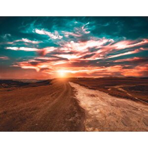 Günbatımı Manzaralı Duvar Kağıdı Baskı - Dkm222112