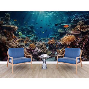 Su Altı Yemek Odası Duvar Kağıdı Baskı - Dkm238014
