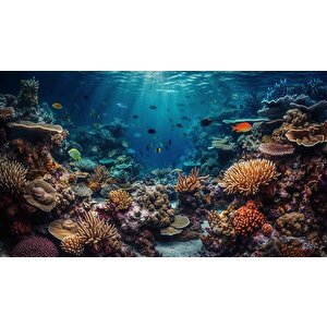 Su Altı Yemek Odası Duvar Kağıdı Baskı - Dkm238014