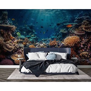 Su Altı Yemek Odası Duvar Kağıdı Baskı - Dkm238050 300x260 cm