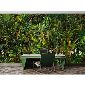 Botanik Bahçe Yaprak Desenli Duvar Kağıdı Baskı - Dkm-022_67877