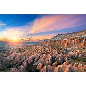 Günbatımı Dağ Ve Gökyüzü Manzaralı Duvar Kağıdı Baskı - Dkm540034