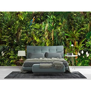Botanik Bahçe Yaprak Desenli Duvar Kağıdı Baskı - Dkm-022_83880 150x240 cm