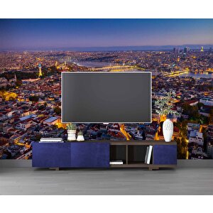 İstanbul Eminönü Kuş Bakışı Manzaralı Duvar Kağıdı - Dkm826061 600x260 cm