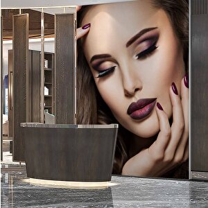 Kuaför Salonu Duvar Kağıdı Baskı - Dkm162023 100x240 cm