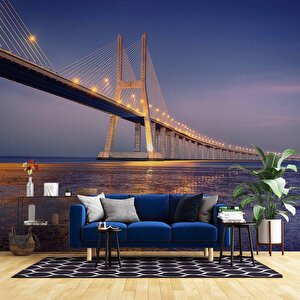 Vasco Da Gama Köprüsü Manzaralı Duvar Kağıdı - Dkb965082 600x280 cm