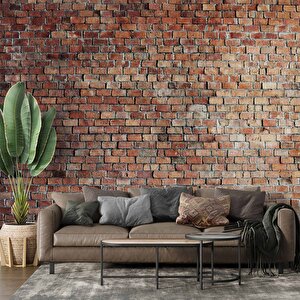 3 Boyutlu Tuğla Desenli Duvar Kağıdı - Dkm652048 250x260 cm