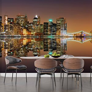 Panaromik Gece Manzarası Duvar Kağıdı - Dkm455018