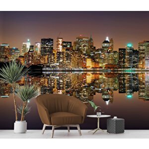 Panaromik Gece Manzarası Duvar Kağıdı - Dkm455018