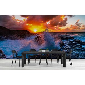 Gündoğumu Deniz Manzaralı Duvar Kağıdı Baskı - Dkm216029