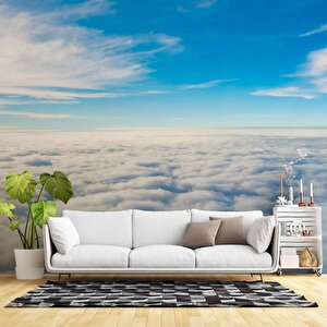Gökyüzü Ve Bulut Manzaralı Duvar Kağıdı Baskı - Dkm611009 325x200 cm