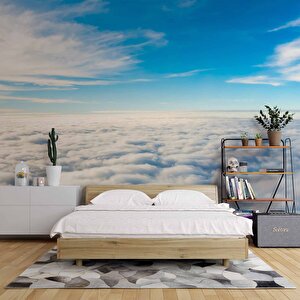 Gökyüzü Ve Bulut Manzaralı Duvar Kağıdı Baskı - Dkm611021 800x200 cm