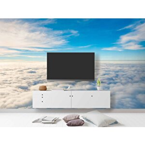 Gökyüzü Ve Bulut Manzaralı Duvar Kağıdı Baskı - Dkm611021 800x200 cm