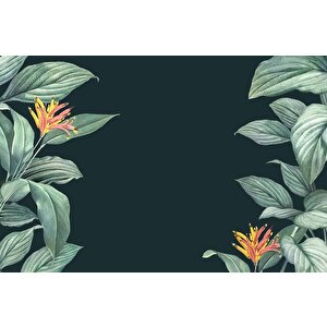 Yeşil Yaprak Görünümlü Duvar Kağıdı Baskı - Dkm560010