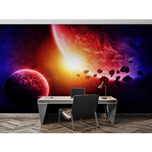 Uzay Gezegen Temalı Duvar Kağıdı - Dkm440119