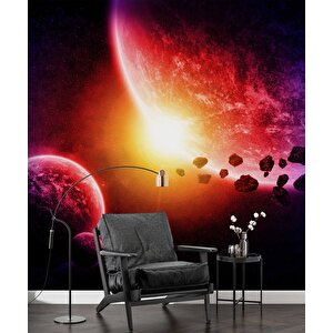 Uzay Gezegen Temalı Duvar Kağıdı - Dkm440059