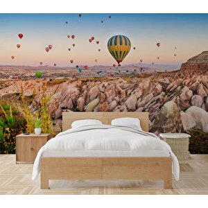 Kapodakya Sıcak Hava Balon Manzaralı Duvar Kağıdı - Dkm585038 525x240 cm