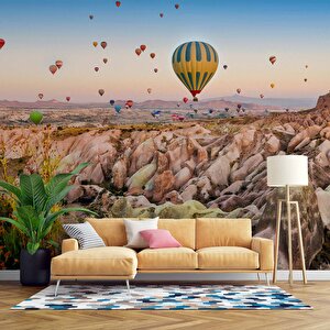 Kapodakya Sıcak Hava Balon Manzaralı Duvar Kağıdı - Dkm585062 700x260 cm