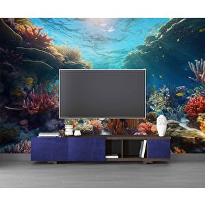 Japon Balıkları Ve Mercan Manzaralı Duvar Kağıdı - Dkm970026 225x240 cm