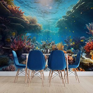 Japon Balıkları Ve Mercan Manzaralı Duvar Kağıdı - Dkm970023